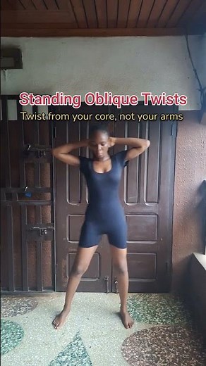 Day 3: Standing Oblique Twist | Pilates for Waist + Core 🔥