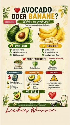 🥑❤️ Avocado or banana? Which one is actually healthier? The answer is surprising!