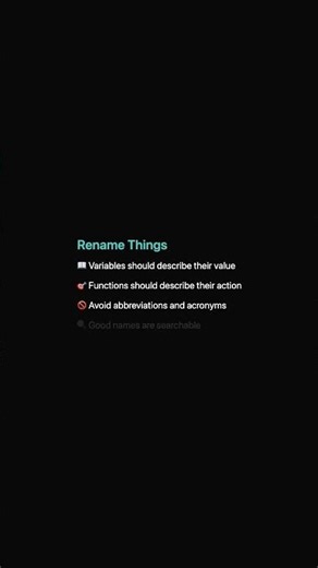 Bad Names Create Bad Code | Refactoring Techniques Ep.3 #Shorts