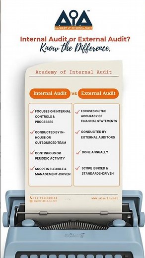 Internal Audit vs External Audit —What’s the difference? #cia #internalauditor #aia #cfe #camscourse