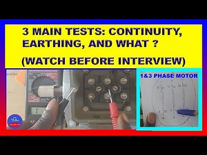 How to check for 3 phase motor windings continuity and earthing