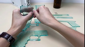 Gun Resin Molds, 3D Pistol Silicone Epoxy Resin Molds - DIY Manual Assembly - Can Shoot Rubber Bands - Best Crafts and Handmade Gifts for Christmas Birthday New Year