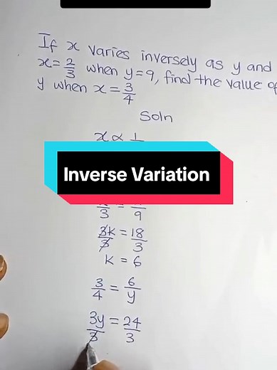 Understanding Inverse Variation in Mathematics