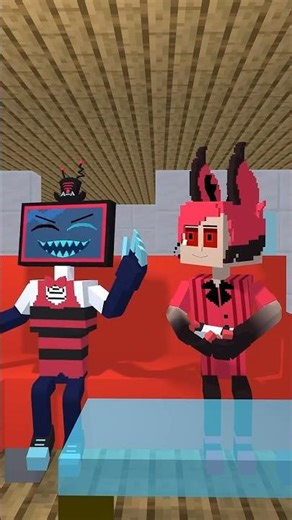 Cow Jokes | Hazbin Hotel Minecraft Animation #animation #minecraftanimation #shorts #hazbinhotel