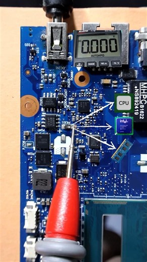FOLLOW THE 19V Path Step by step | Master Motherboard Voltage Tracking #shorts #motherboardrepair