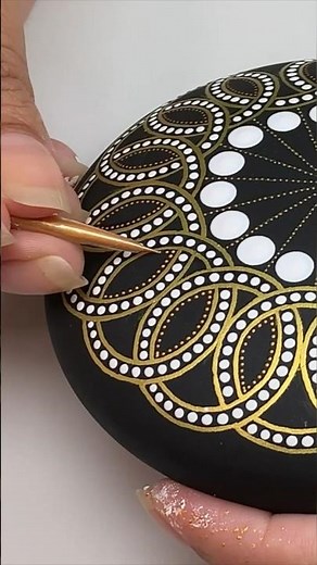 This Secret Tool Creates Perfect Micro Dots! Mandala Dot Art Rock Painting #artist #viral #mandala