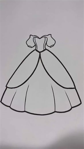 Beautiful Dress Coloring for Girls