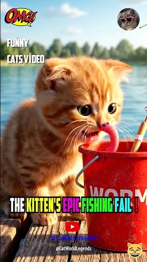 The Kitten's Epic Fishing Fail 😂