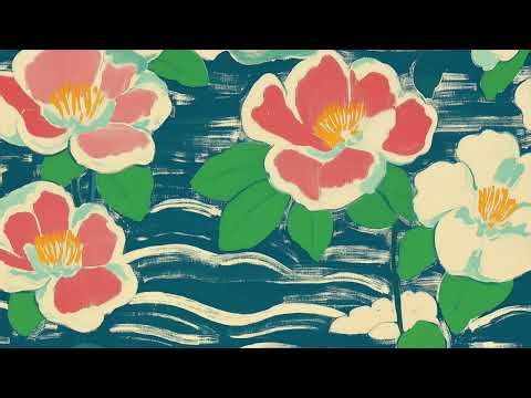 Abstract Japanese Wave Wallpaper Art Screensaver for Frame TV Decor | No Music | 3 Hours