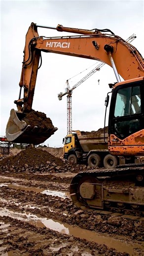 Crawler Tracks in Mud – Heavy Machinery Power