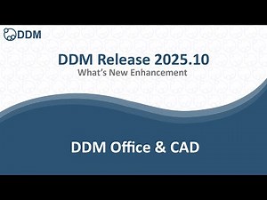 DDM Release 2025.10 - DDM Office & CAD