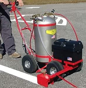 Parking Lot Paint Line Striping Machine Battery/Compressor Model Trueline Striper - Amazon.com