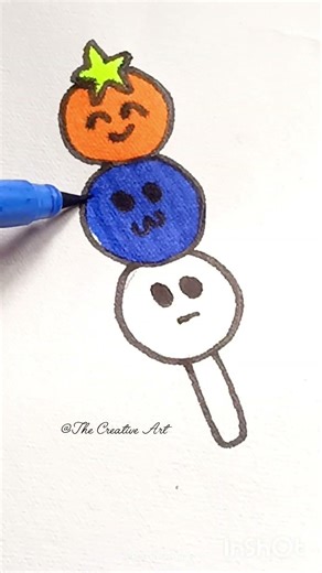 Easy candy 🍭 drawing #viral #shorts #draw #trending #brushpen