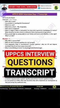 uppcs interview questions transcript by gyan sir#viral #shorts #explore #uppsc #uppcs #upsc #gyansir