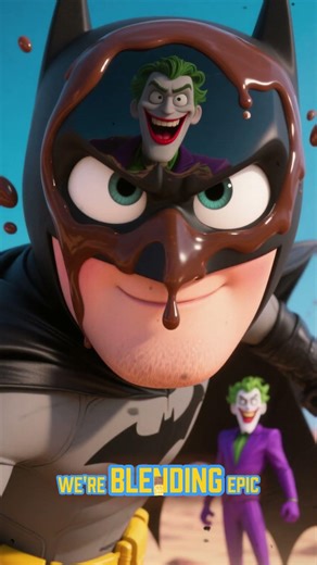 Chibi Batman vs Joker: A High Stakes Duel in a Melting Sundae Gotham City #3danimation