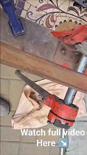 Short How to cut and thread galvanized pipe from long video!👍💪