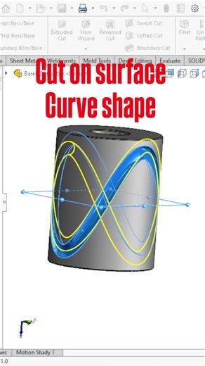 Hitesh Malviya on Instagram: "How to apply a cut on the surface curve shape in solidworks #solidworks #cad #malviyacad #malviyacadsolution"