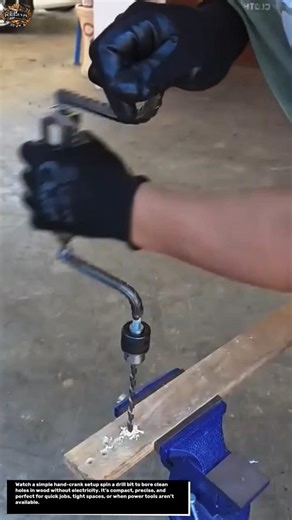 No-Power Drill Hack – Hand-Crank Tool That Actually Works!
