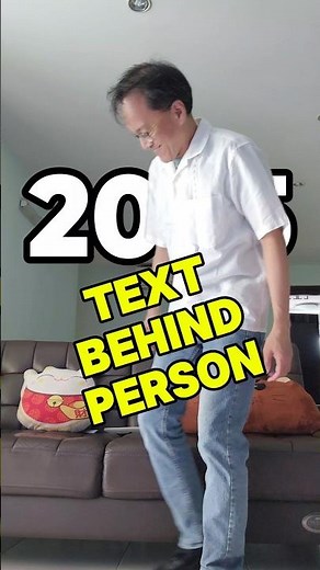 🤫How do you put text behind a person in a video?