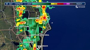 Radar animation of lightning strikes around Kennedy Space Center | Latest Weather Clips | FOX Weather