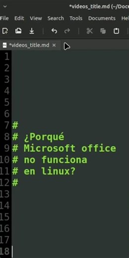 ¿porqué microsoft office no funciona en linux? #esmailor #pc #laptop #windows #mac #linux #android