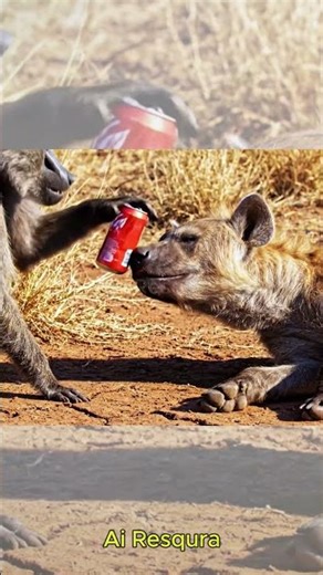 Baboon’s Prank Hyena’s Surprise Soda | Wild Reaction Moment