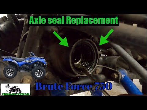 Kawasaki Brute Force 750 Front Axle Seal Install and Replacement