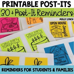 Printable Post-It Notes Reminders