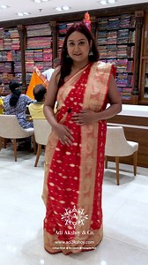 3.7K views · 40 reactions | Shopping for a red Banarasi saree isn't...