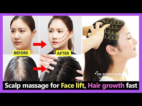 4 mins Head & Scalp massage for Face lift, Face skin rejuvenation, Hair growth, Reduce hair loss