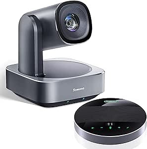 Tenveo Conference Room Video Camera System Bundle 11X Optical Zoom FHD 1080P 60FPS USB3.0/HDMI PTZ Camera and MagiCall Bluetooth Wireless Conference Speakerphone for Conference Church Services