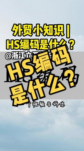 HS编码是什么？一个视频告诉你。#HS编码 #外贸 #进出口贸易 #国际物流 #报关 @抖音小助手
