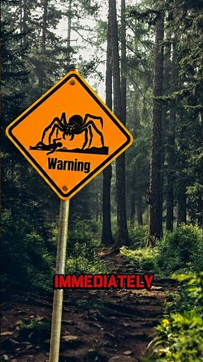 If You Ever See This Giant Spider Warning Sign... RUN! 🕷️😱