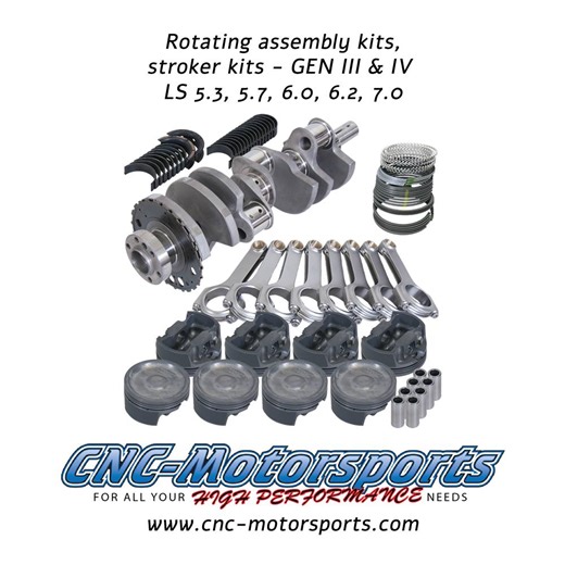 We have your next rotating assembly kit waiting for you. Visit CNC-Motorsports.com to place your order today. #rotatingassembly #rotating #stroker #strokerkit #cncmotorsports | CNC-Motorsports
