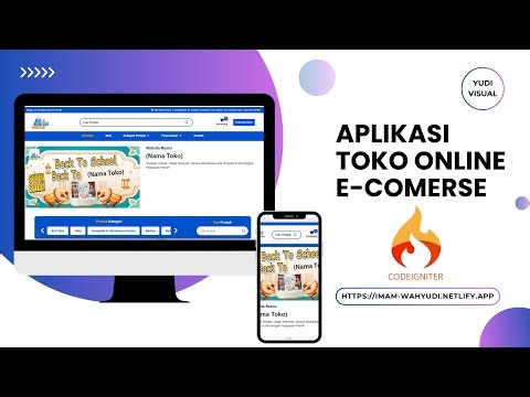 DEMO WEBSITE TOKO ONLINE (E-COMMERCE) dengan Framework CodeIgniter 4