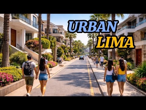 WALKING THROUHG LIMA'S MOST BEAUTIFUL NEIGHBORHOODS 🇵🇪 | 4K CITY WALKING TOUR LIMA PERU