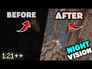 💫Best Night Vision Mod for Minecraft PE (Bedrock) | Works on SMP, Servers & Survival – No Lag!