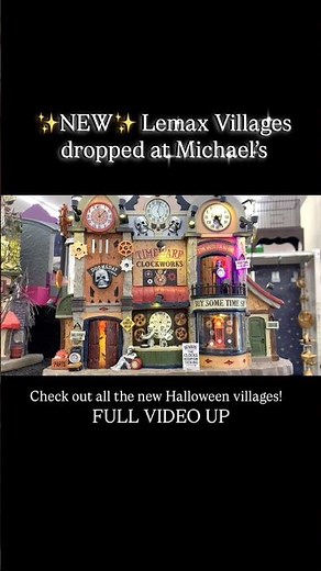 ✨new✨Lemax Halloween Villages dropped! Full 📹up!👻✨🎃 share with a village lover #lemax #halloween