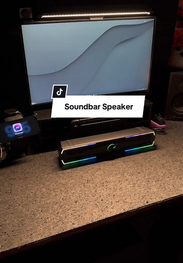 Desktop RGB soundbar pc wired/bluetooth speaker #soundbar #speaker #pcspeaker #bluetoothspeaker #wirelessspeaker #rgb #gamingspeaker #rgbspeaker #rgbsoundbar