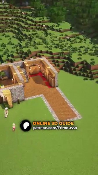 Minecraft Starter House 🏡 Download and rebuild in your own world with 3D guide Link in my profile 📝