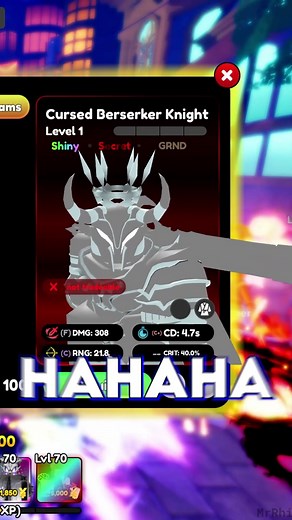 I Got SHINY Cursed Berserker Knight In Anime Defenders!