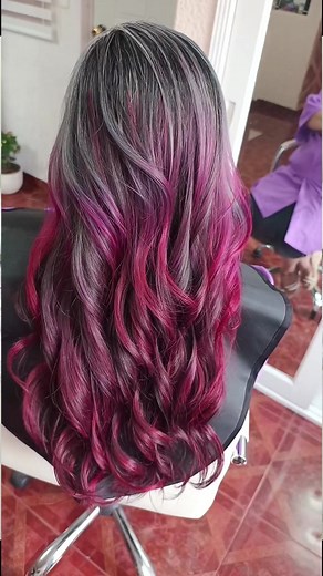 Cabello Rojo con Efecto Canas Personalizado