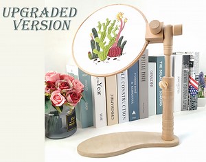 Seat Embroidery Frame Holder, Portable Hand Embroidery Stand, Wooden Hoops Lap Stand, Embroidery Tool- 360 Degree Rotatable - Etsy