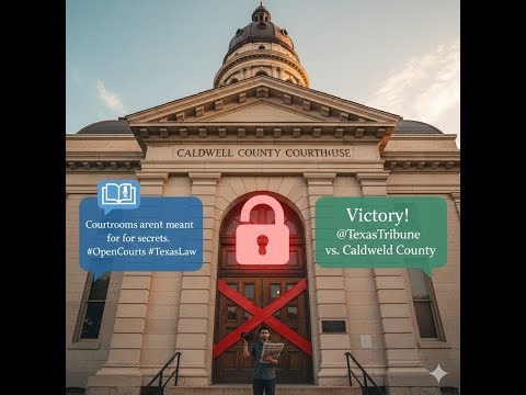 No More Secret Hearings: Texas Tribune vs. Caldwell County Explained (Business Law 101, episode 352)