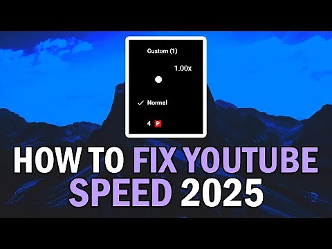 How To FIX YouTube Playback Speed Not Working 2025 (YouTube Video 2X Speed Not Working 2025)