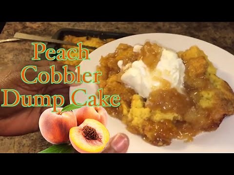 EASY BREEZY How To Make peach cobbler dump cake