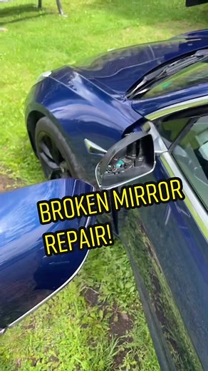 This is how to replace a broken mirror on a Tesla model 3 #tesla #teslamodel3 #model3performance #teslarepair #howto #learn