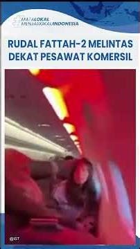 Viral! Iranian Fattah-2 Missile Captured Passing Near Commercial Airplane