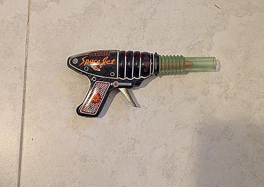 Vintage Tin Friction Space Jet RAY GUN 1950s Japan by Yoshiya - Etsy