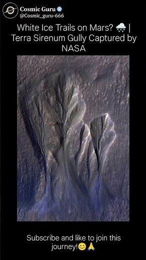 White Ice Trails on Mars? 🌨️ | Terra Sirenum Gully Captured by NASA